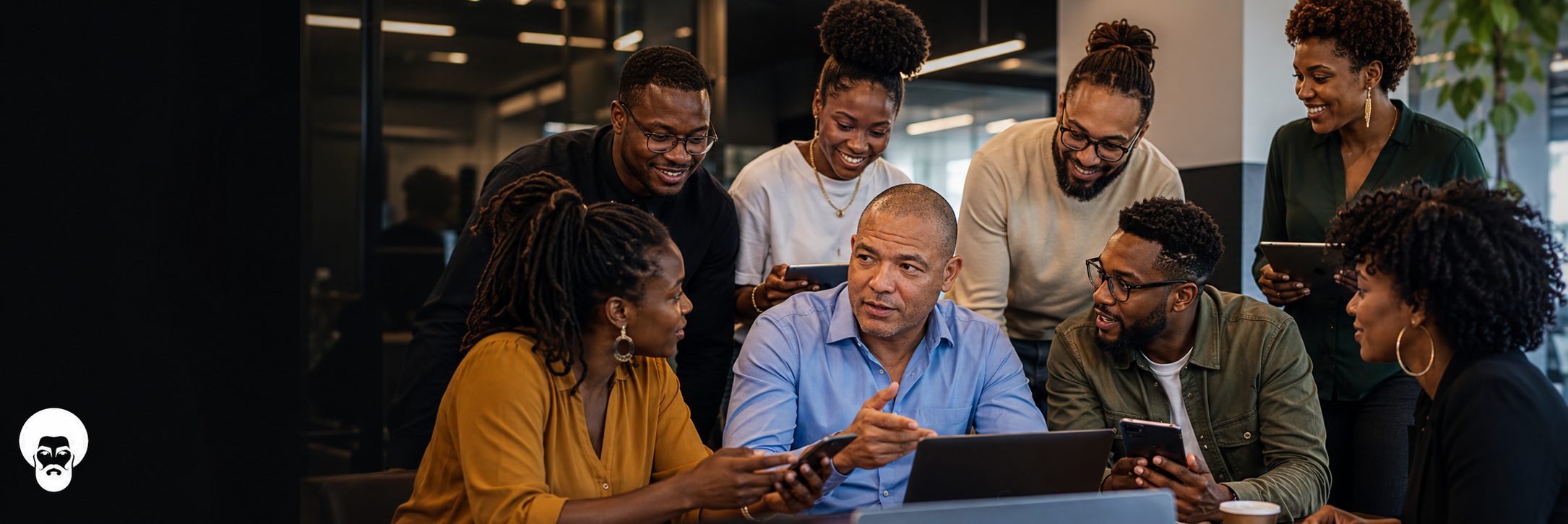 Black business leaders in a boardroom strategy session