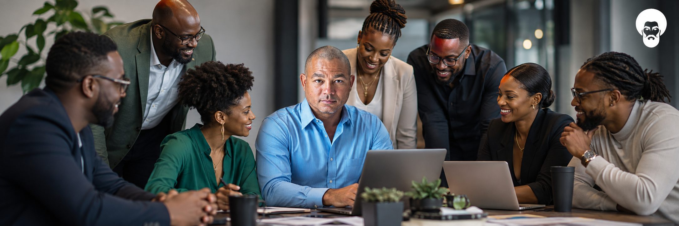 Black business leaders in a boardroom strategy session