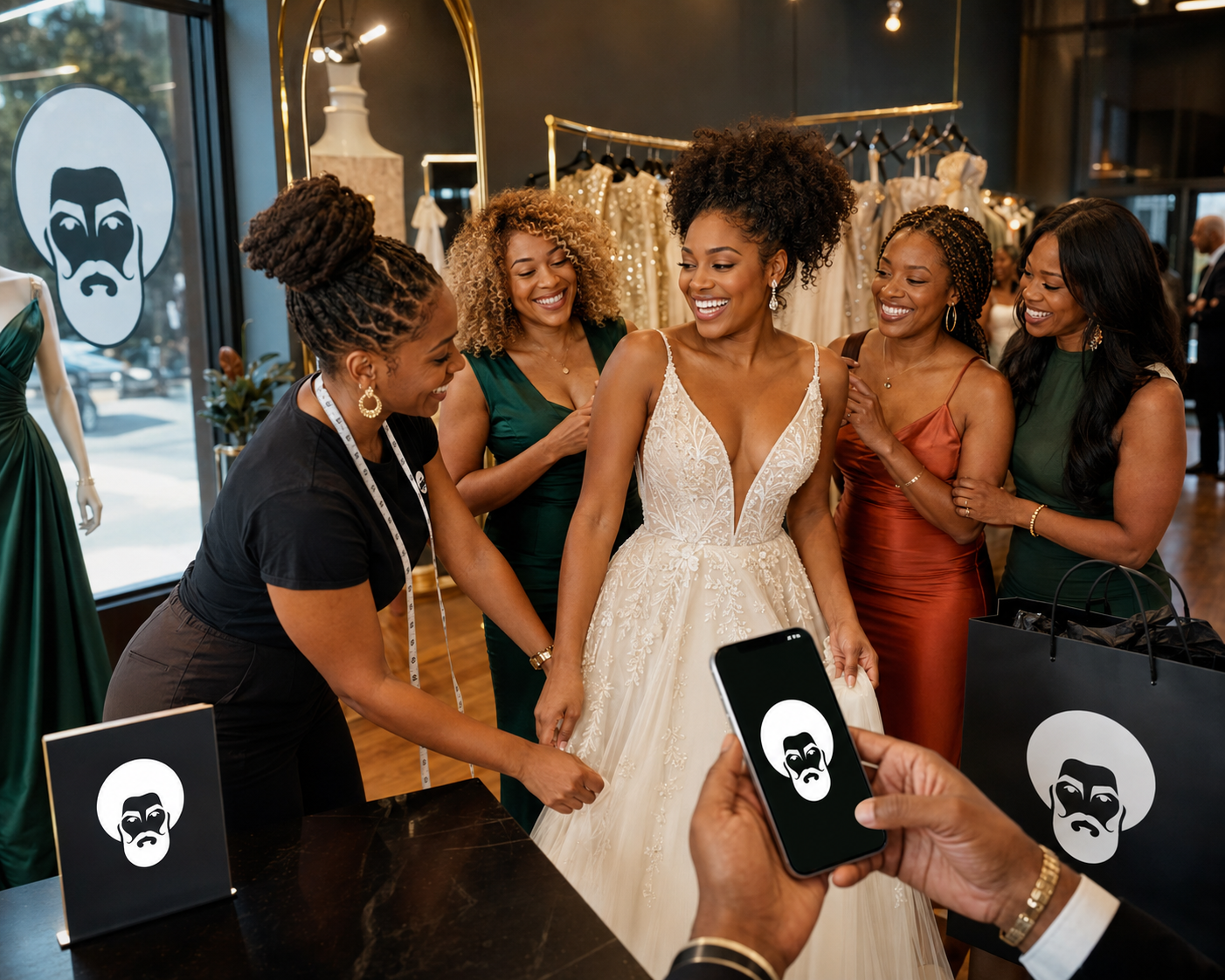 Customer paying at a Black-owned business with the Black Dollar app